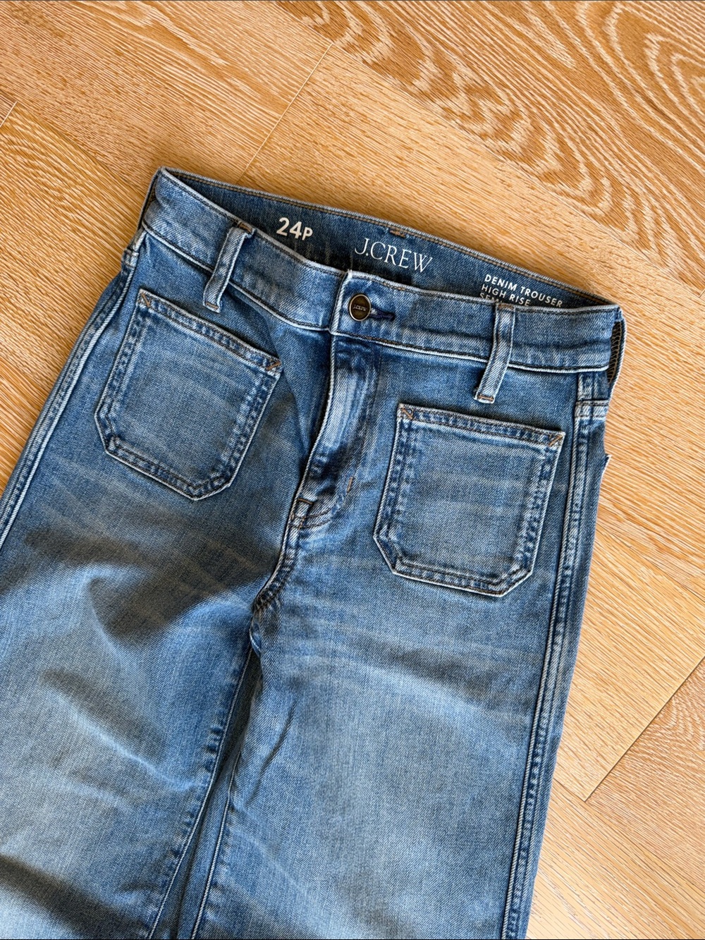 J. Crew Women’s Denim Wide Leg Trouser